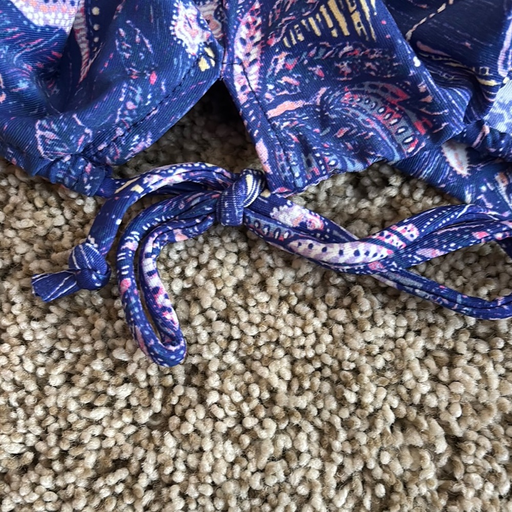 Gap Floral Blue Strapless Top bathing suit - Picture 7 of 7